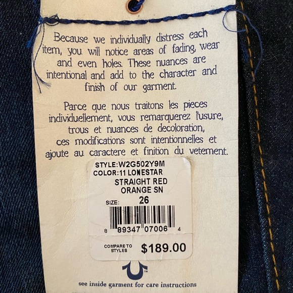 NWT TRUE RELIGION JEANS - Picture 6 of 7